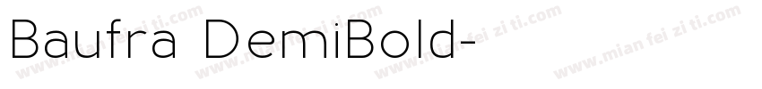 Baufra DemiBold字体转换